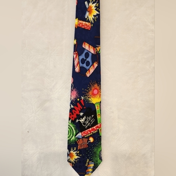 Vintage 1992 Nicole Miller Comic 100% Silk Necktie Collectible 90s‎ - Picture 2 of 5